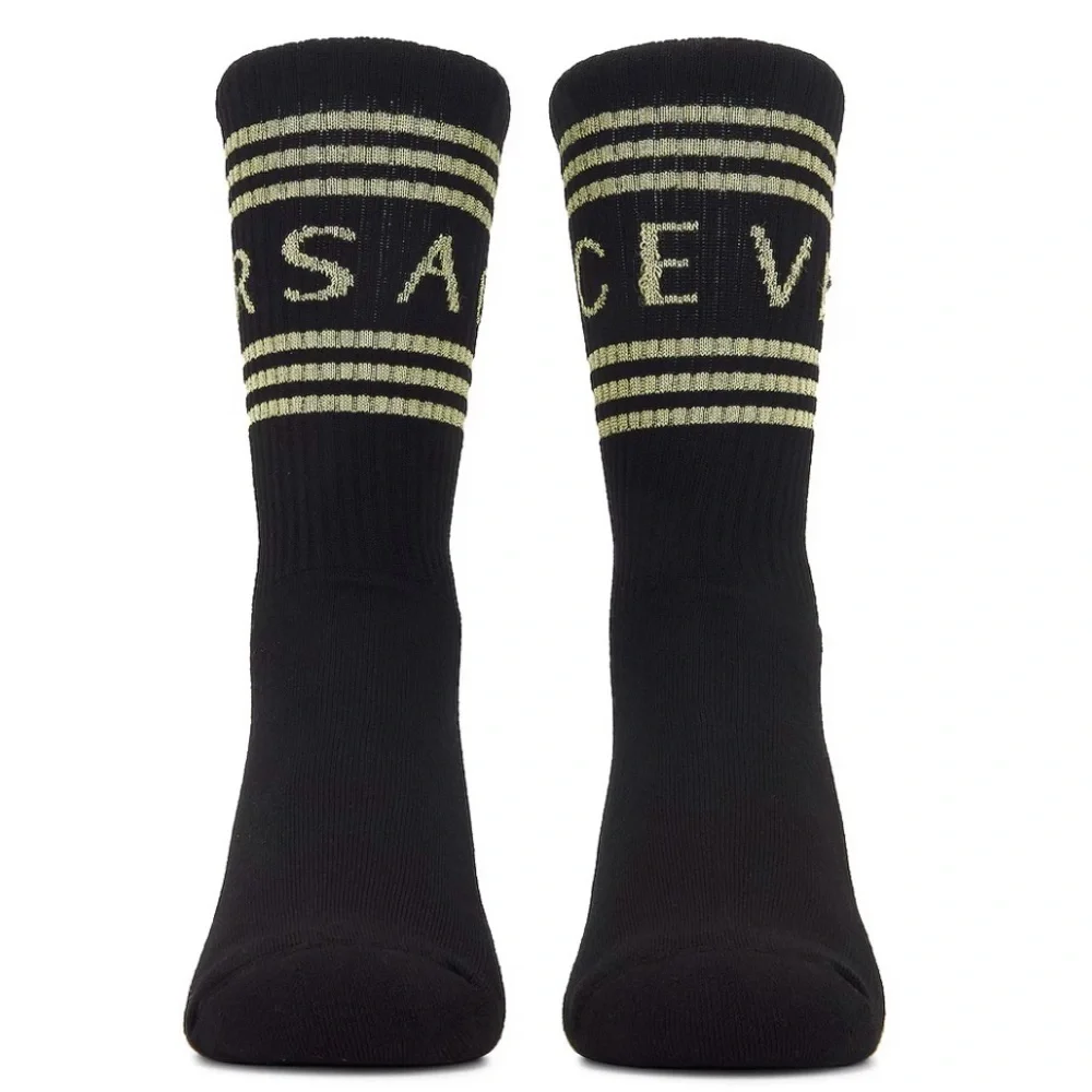 Versace Black Crew Socks